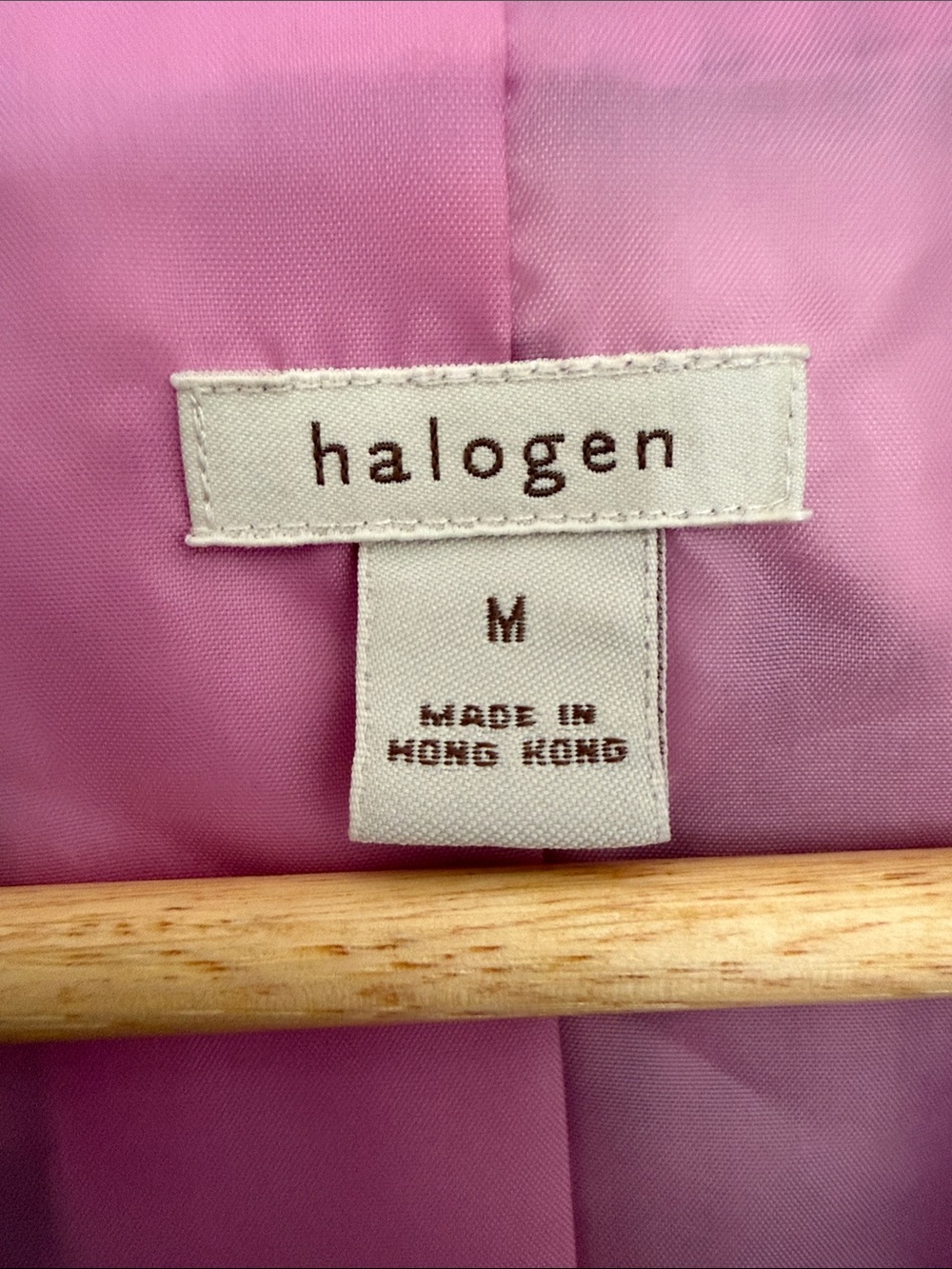 Halogen Pink Houndstooth Blazer Jacket Taylored Workwear Wool Women’s Size M - Picture 4 of 10